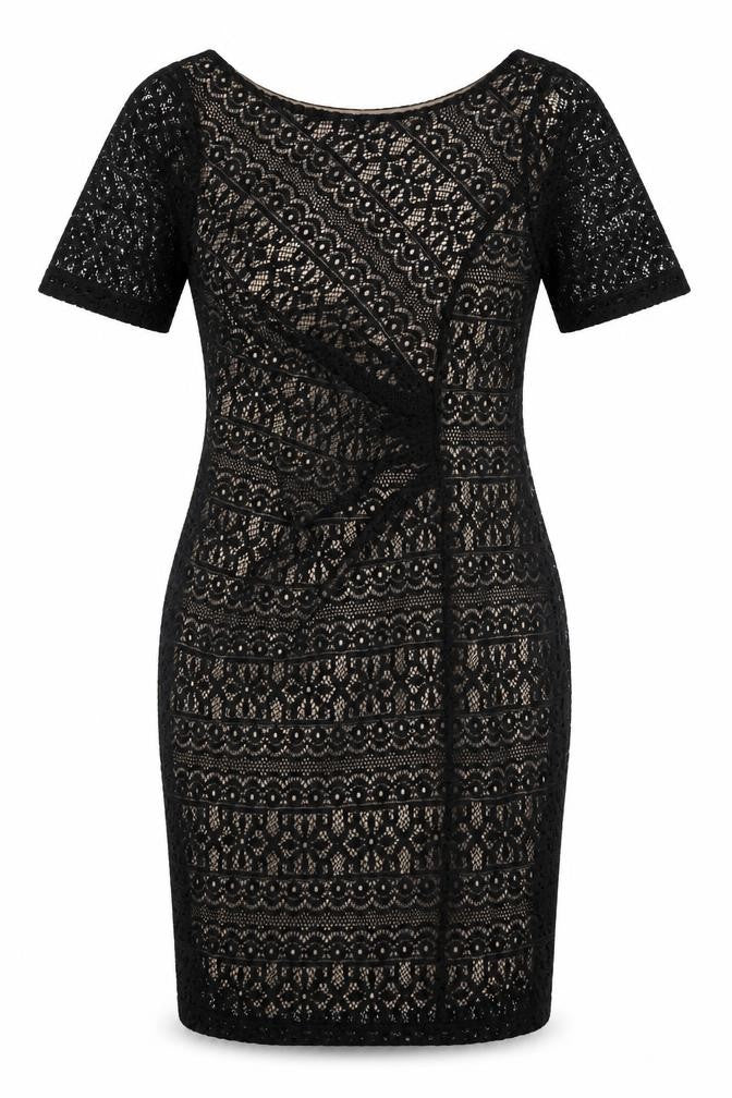 Front view of Marks & Spencer women’s black a-line, size UK 12