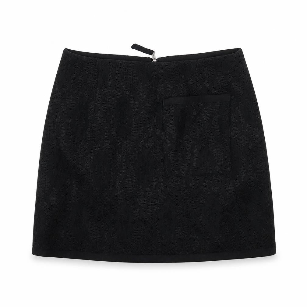 Topshop Womens Black  Rayon A-Line Skirt Size 10