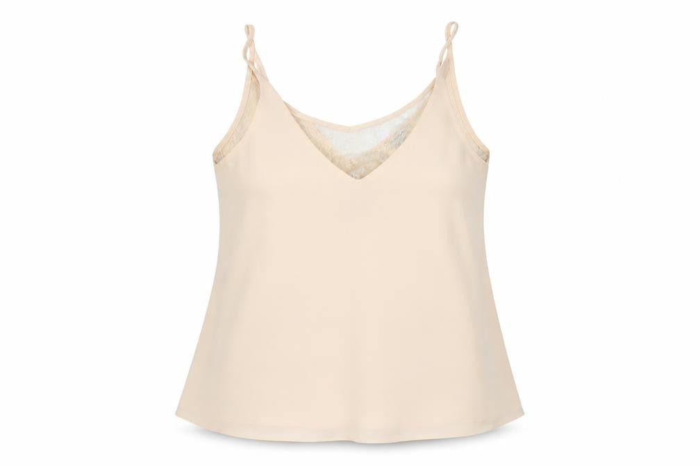 Front view of River Island women’s pink camisole tank, size UK 8