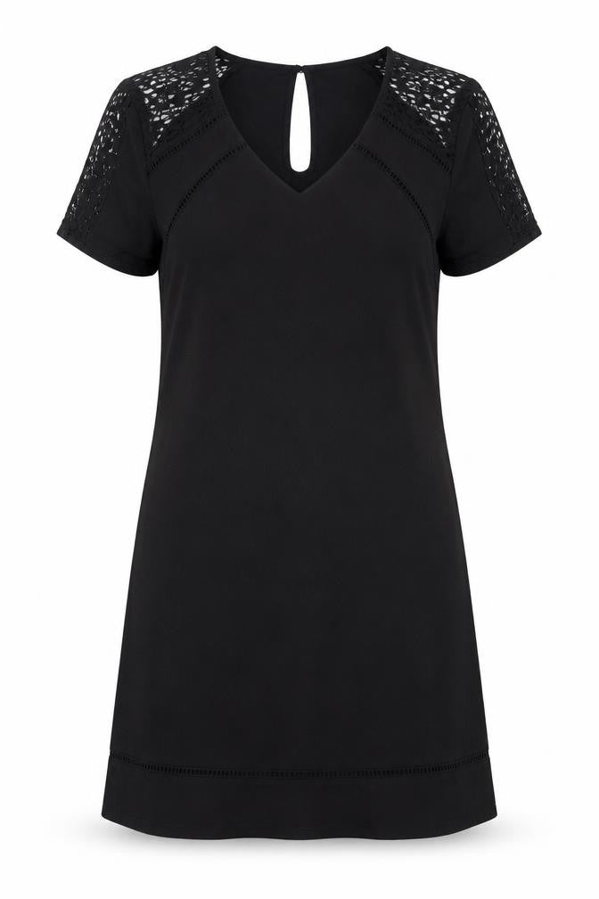 Front view of Marilyn&John women’s black a-line, size S