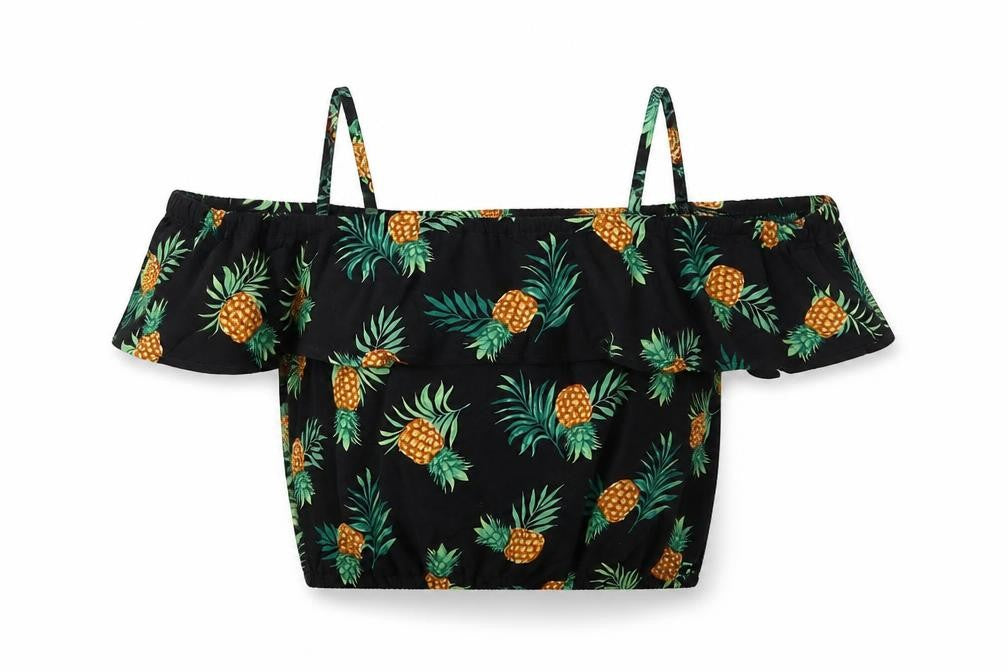 New Look Girls Black   Cropped Blouse Size 12 Years