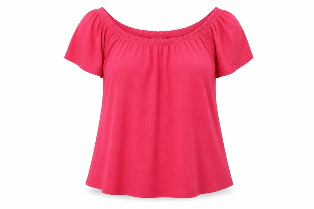 Front view of George women’s pink basic blouse, size UK 16