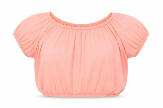 Front view of Atmosphere women’s pink basic blouse, size UK 14, - iridescent