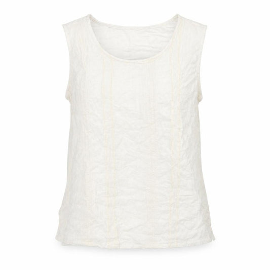 Front view of Preworn women’s white basic blouse one size