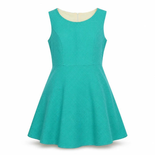 Cutie Womens Green Polka Dot  Fit & Flare  Size 14