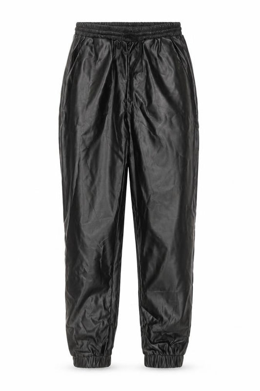 Front view of Missguided women’s black trousers, size UK 6, 29-inch leg