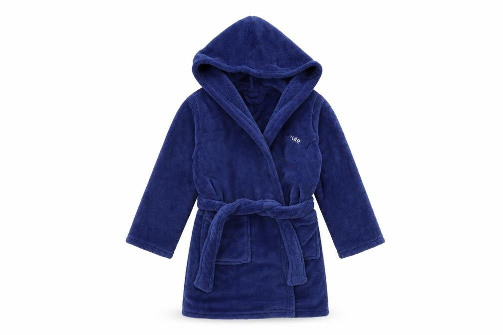 Preworn Boys Blue Solid   Robe Size 4-5 Years
