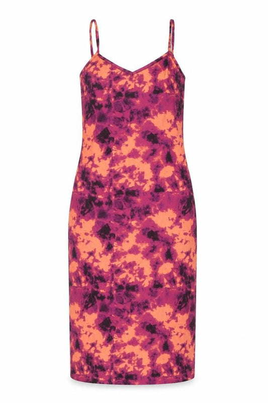 Front view of PRETTYLITTLETHING women’s multicoloured tie dye bodycon, size UK 10