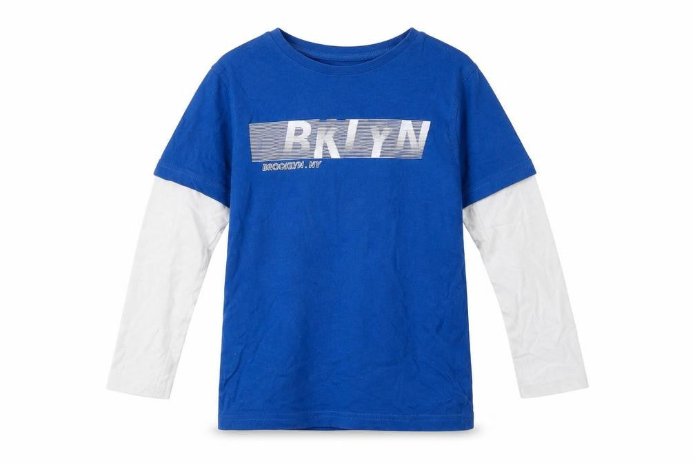 Front view of George boys’ blue basic t-shirt, size 5-6, years