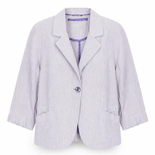 Per Una Womens Purple Striped  Jacket Sport Coat Size 16