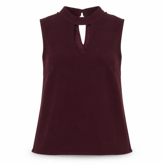 Front view of F&F women’s purple basic blouse, size UK 10