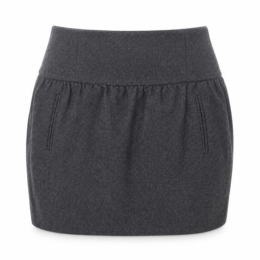 Front view of Warehouse women’s grey straight & pencil skirt, size UK 10