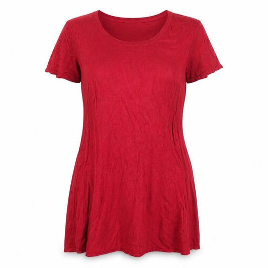 Front view of F&F women’s red knit jumper, size UK 16