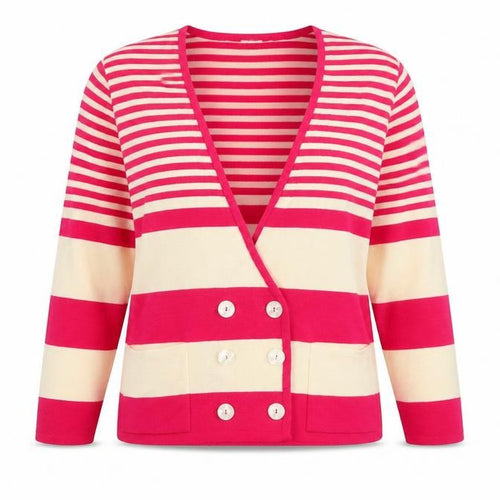 LUCIA Womens Multicoloured Striped  Cardigan Jumper Size 12