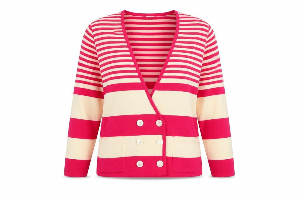 LUCIA Womens Multicoloured Striped  Cardigan Jumper Size 12