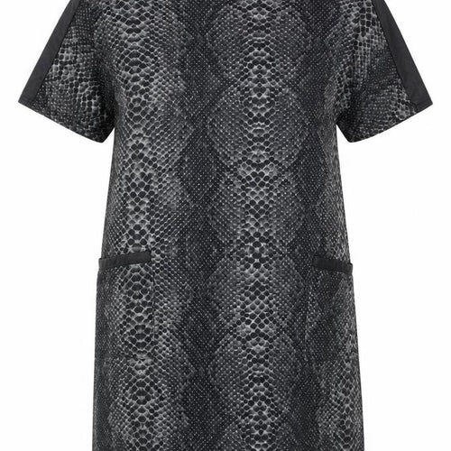 Select Womens Grey Animal Print  T-Shirt Dress  Size 10