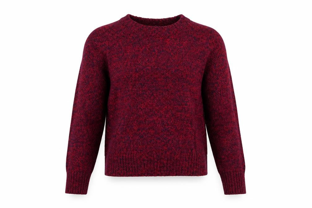 Front view of H&M women’s red knit jumper, size S