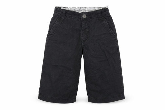 Front view of Next boys’ black cropped trousers, size 6, years