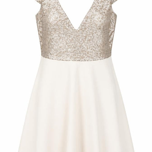ASOS Womens Beige   Skater Dress  Size 10