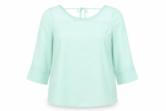 Front view of George women’s green basic blouse, size UK 12