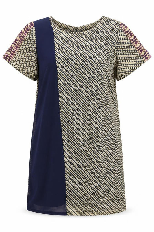Front view of Vero Moda women’s multicoloured geometric mini, size L