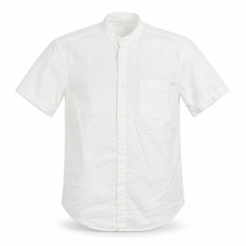 Front view of Cedarwood State men’s white button-up, size M