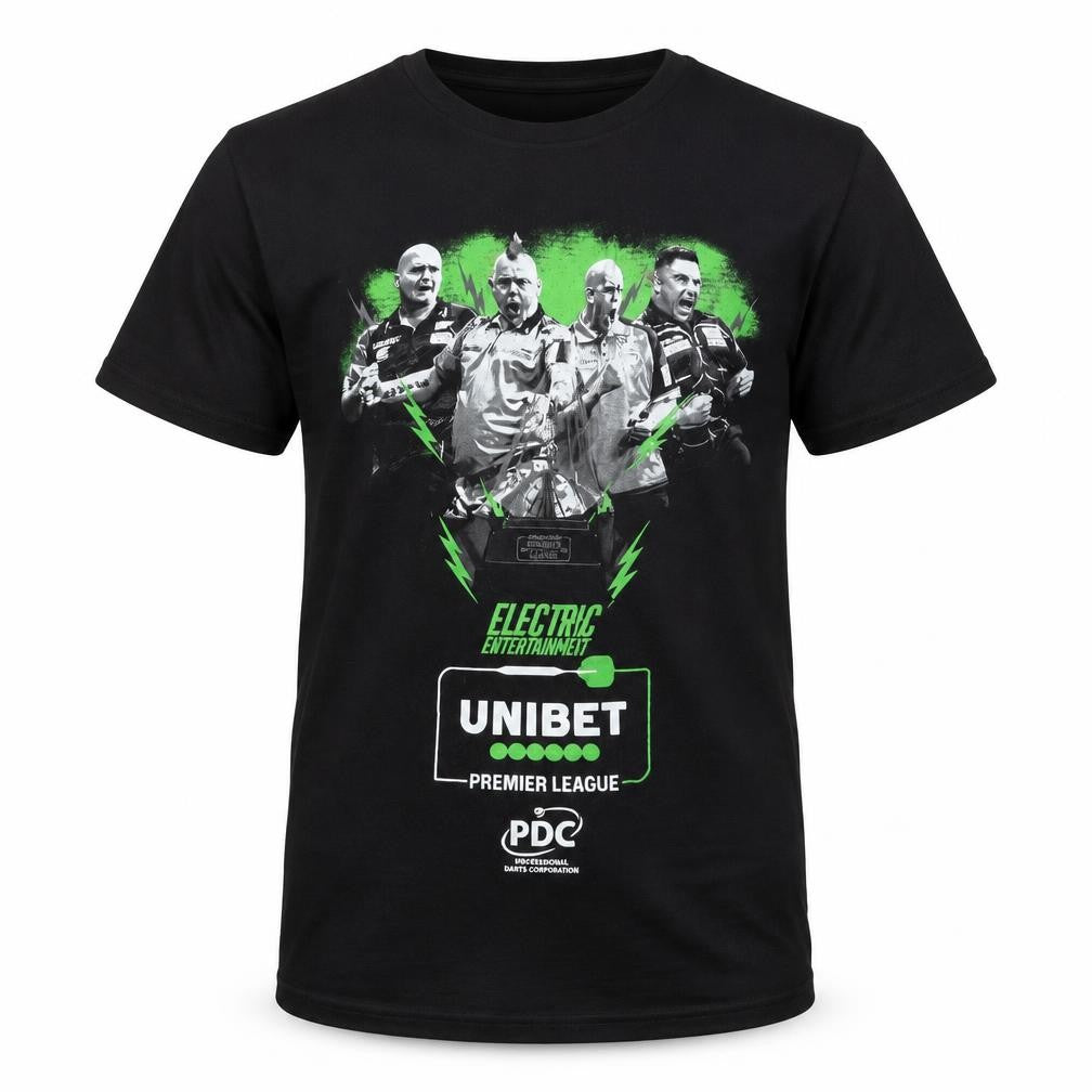 Front view of Regent men’s black t-shirt, size S