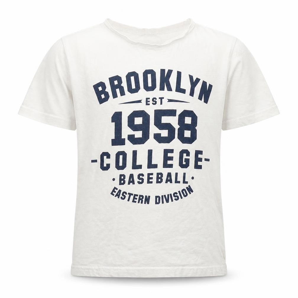 Front view of George boys’ white basic t-shirt, size 8-9, years