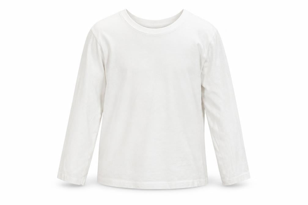 Front view of Primark girls’ white basic t-shirt, size 6-7, years