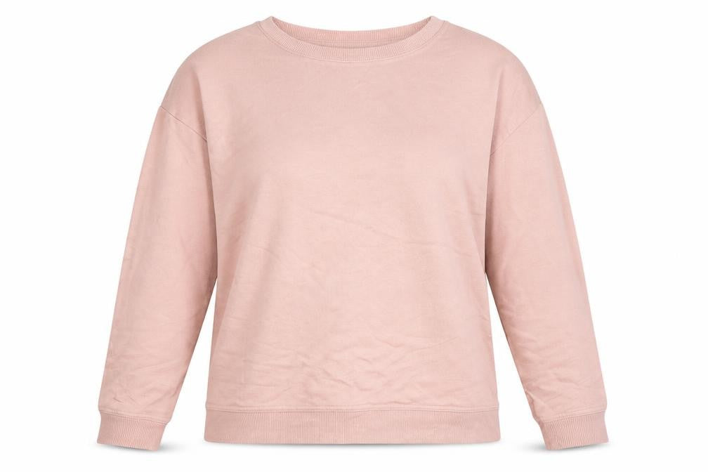 Front view of F&F women’s pink jumper, size UK 8
