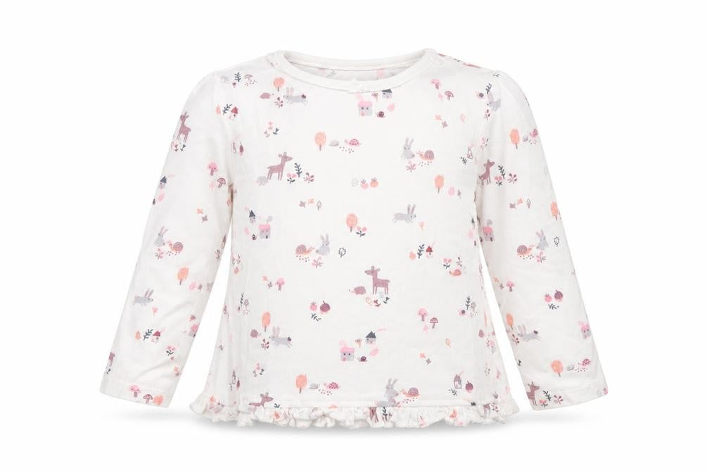 Front view of George girls’ white basic t-shirt, size 12, months