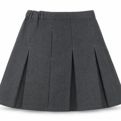 M&S Girls Grey   Pleated Skirt Size 7 Years