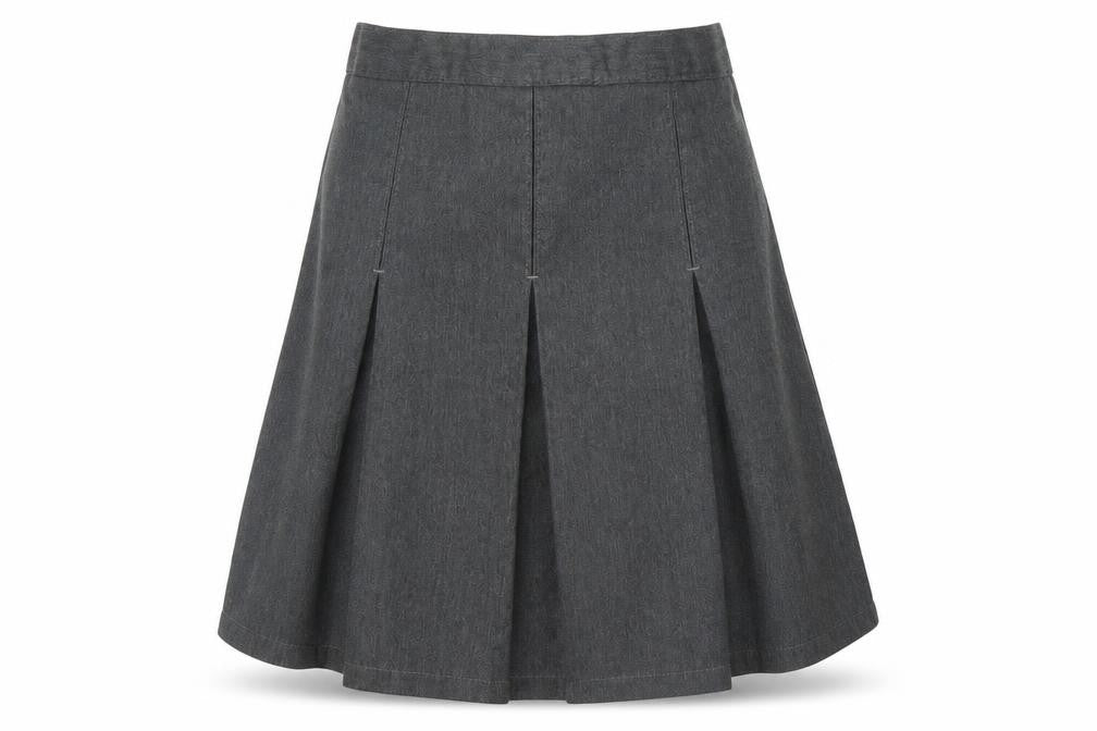 M&S Girls Grey   Pleated Skirt Size 8 Years