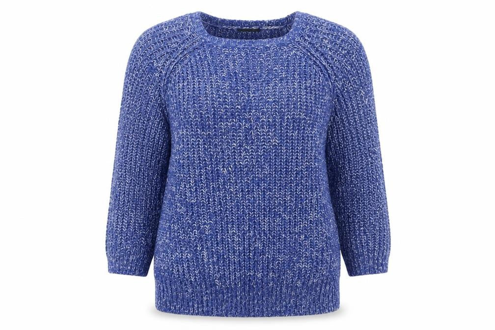 Front view of F&F women’s blue jumper, size UK 10