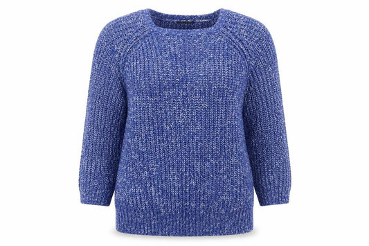Front view of F&F women’s blue jumper, size UK 10