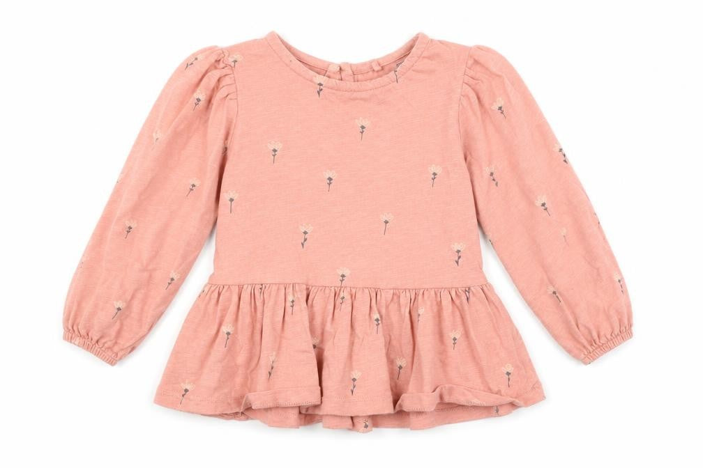 NEXT Girls Pink Floral  T-Shirt Dress  Size 18-24 Months