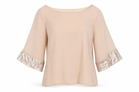 Front view of Wallis women’s brown basic t-shirt, size UK 6