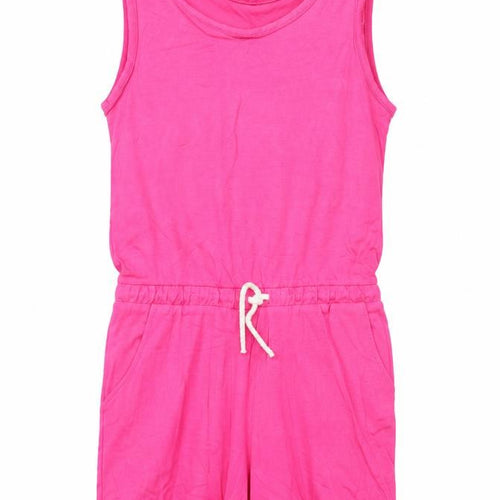 M&S Girls Pink   Playsuit One-Piece Size 10-11 Years