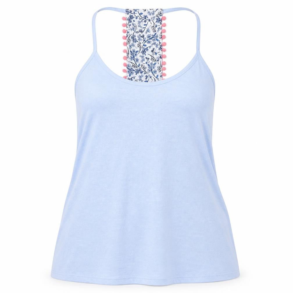 Matalan Womens Blue Solid   Pyjama Top Size M
