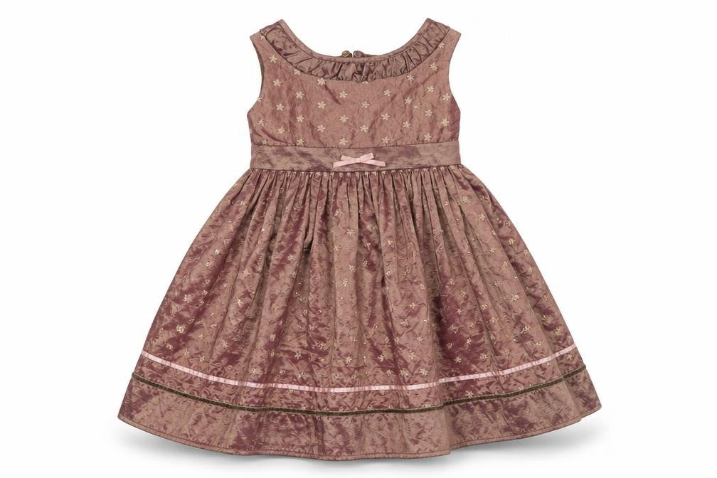 Adams kids Girls Brown   Fit & Flare  Size 2-3 Years  - Shiny / metallic bronze colour