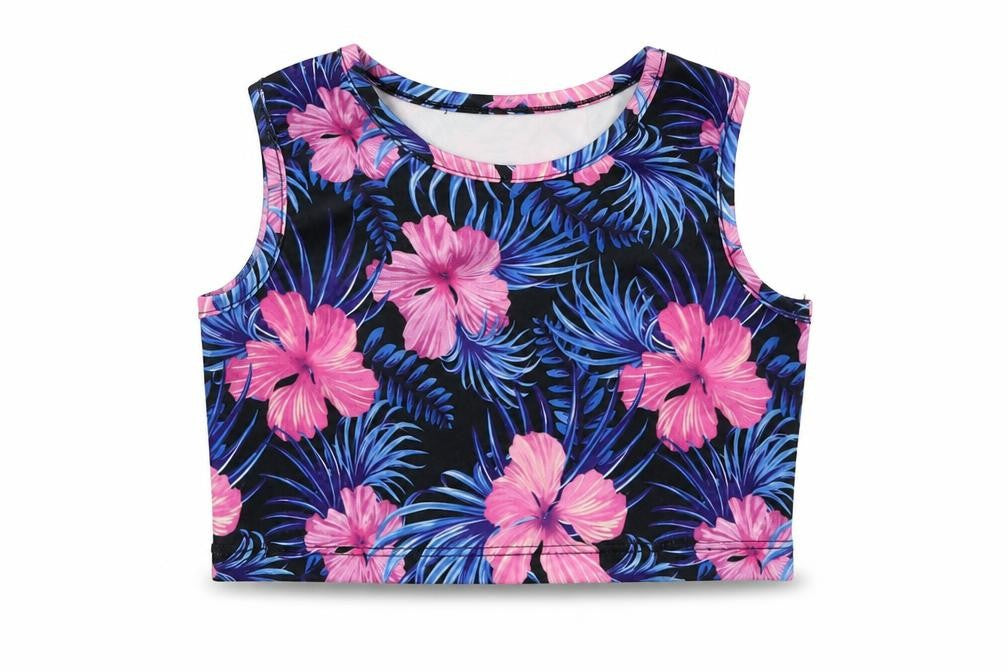George Girls Multicoloured Floral  Basic Tank Size 4-5 Years  - Swimming top