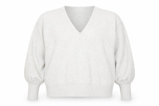 Front view of ASOS women’s grey knit jumper, size UK 10