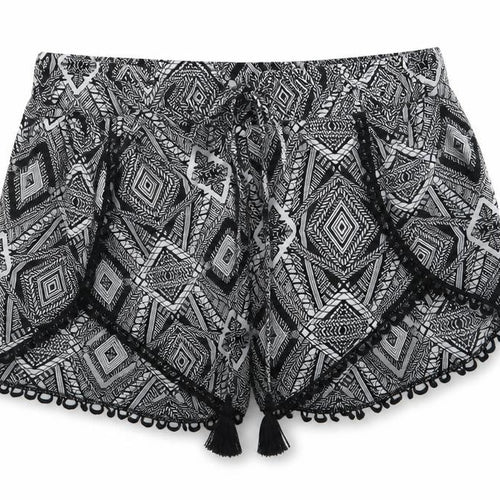 New Look Womens Black Argyle/Diamond  Hot Pants Shorts Size S