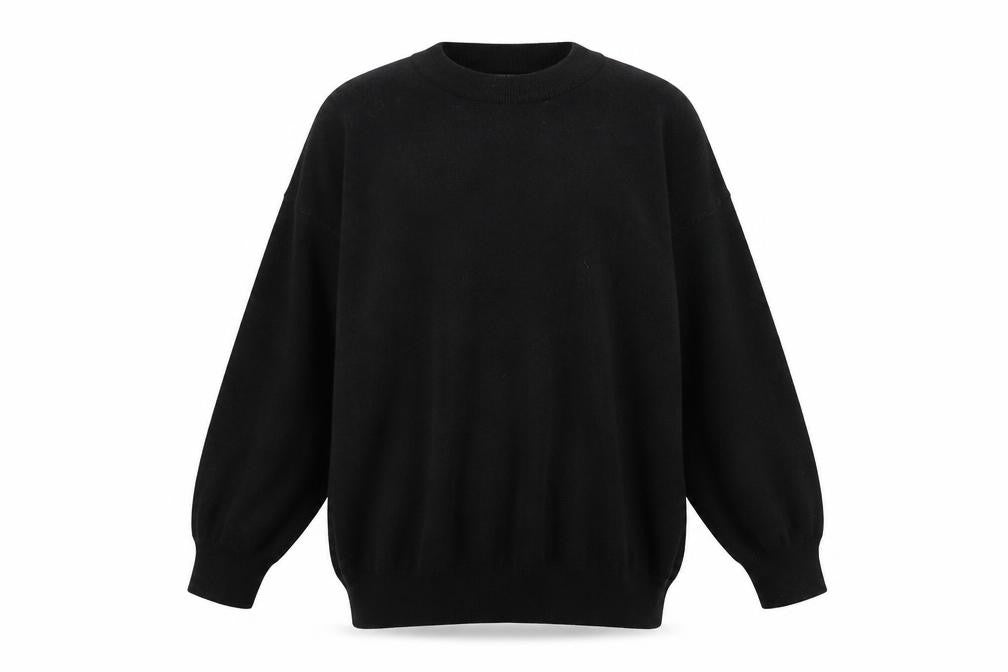 Front view of U women’s black jumper one size - angel wings