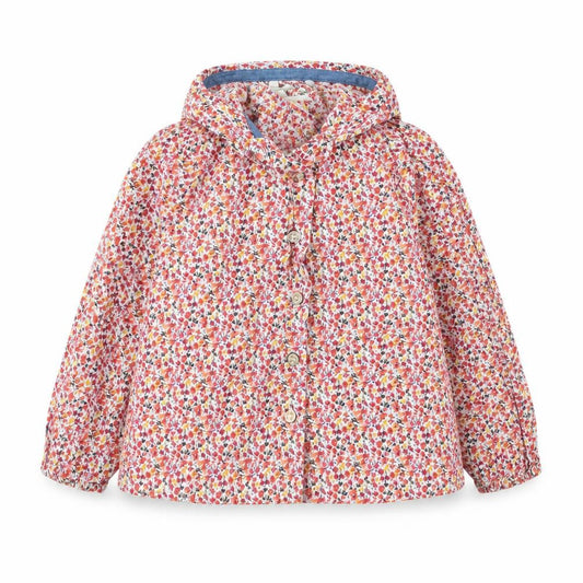 Front view of Next girls’ multicoloured floral basic button-up, size 2, years
