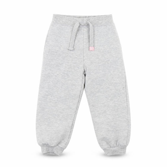 Front view of Young Dimension girls’ grey jogger trousers, size 2, years