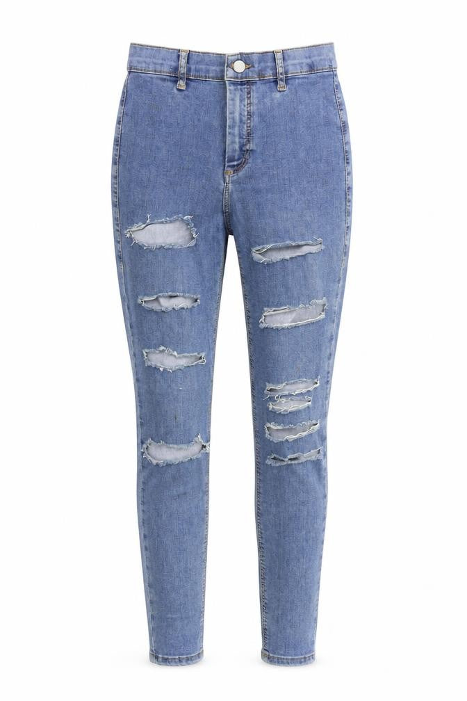 Topshop Womens Blue  Denim Skinny Jeans Size 28 in L32 in