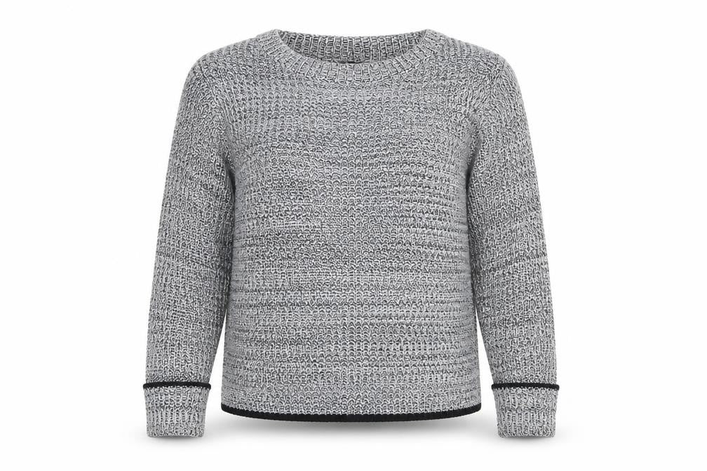 Front view of Brave Soul women’s black knit jumper, size UK 12