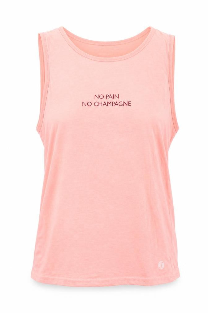Front view of New Look women’s pink basic tank, size M