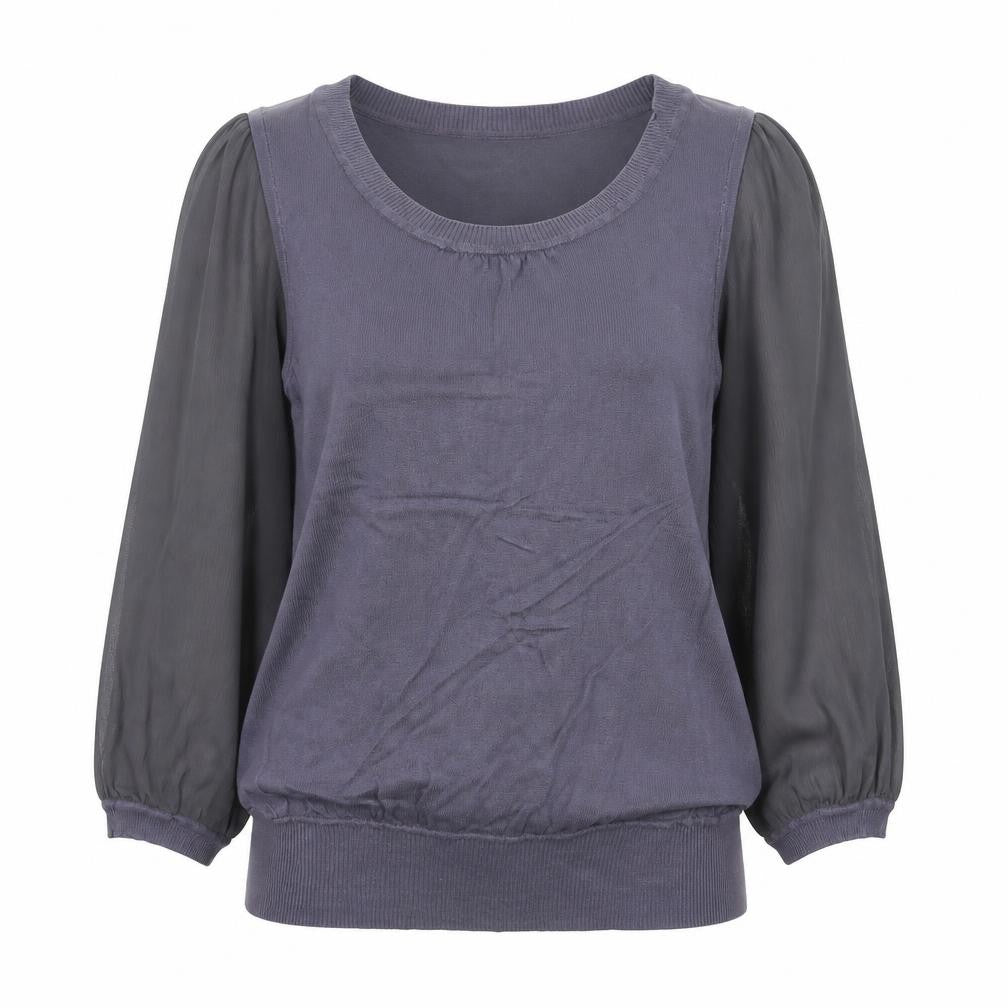 Front view of Next women’s grey knit jumper, size UK 10